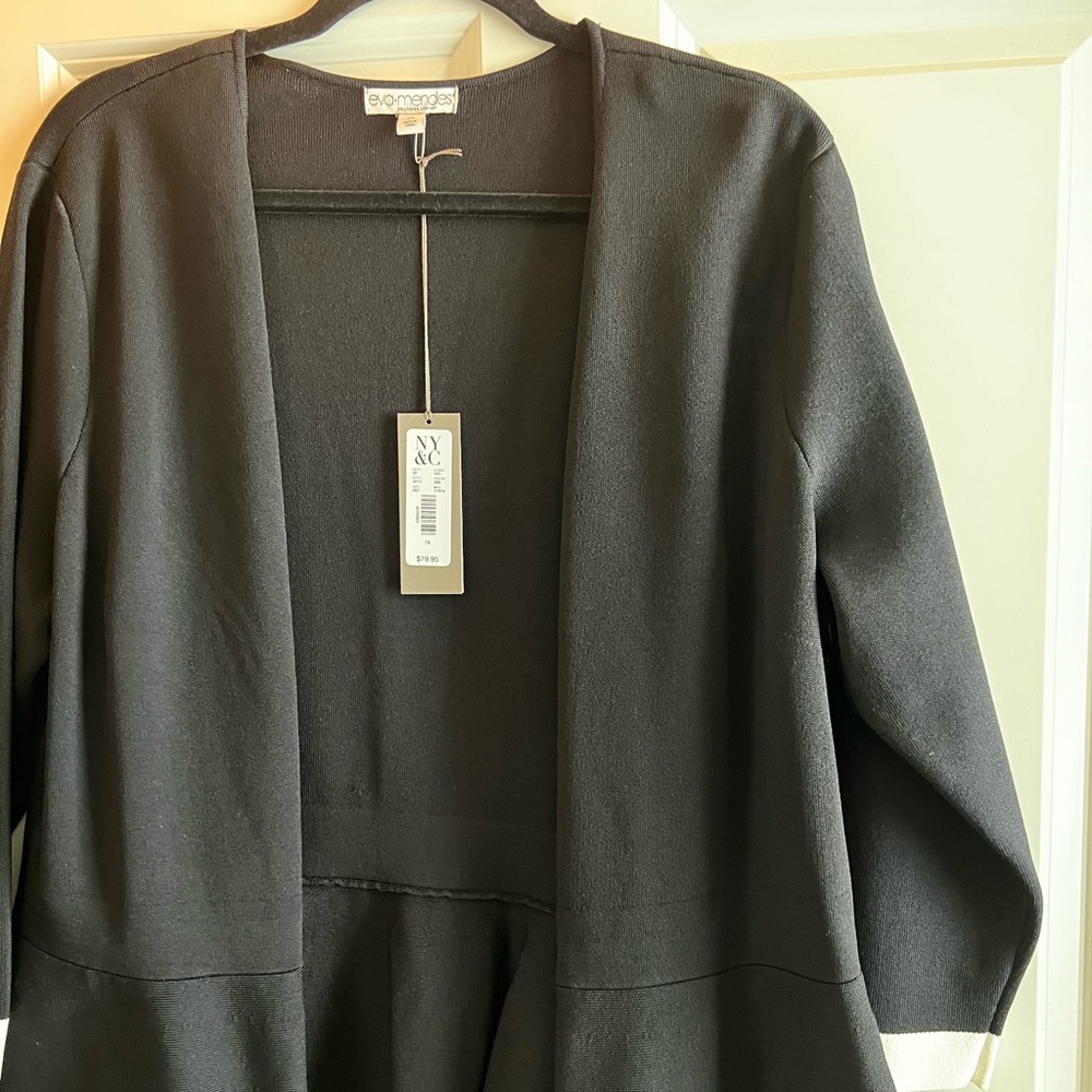 New with tags black jacket with sleeveless top.